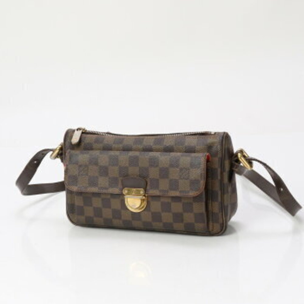 Louis Vuitton Damier Ebene Ravello Leather Shoulder Bag Crossbody Hand Tote - Picture 2 of 14